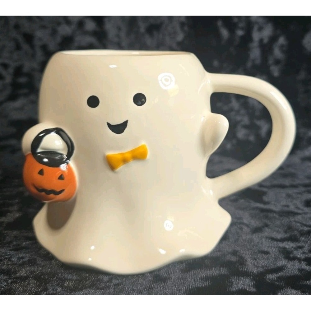 Hyde & EEK! Boutique Ghost With Jack-O'-Lantern Candy Bucket Halloween Mug